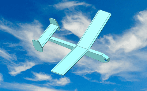 Самолет-планер Крепыш парит в облаках